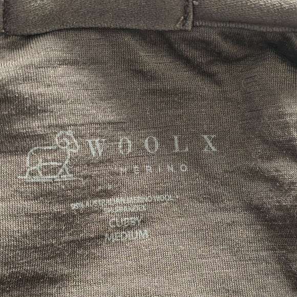 NWOT WOOLX Cubby Merino Hooded Sweatshirt Brown M - Picture 5 of 14